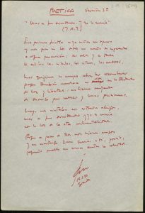 Manuscrito javier Egea. Poética. E-MS-2 (6-9)